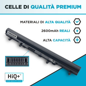 Batteria HiQ+ per Acer KT.00407.001 Alta Capacità